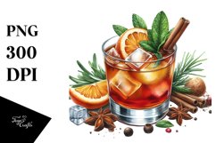 Watercolor Amaretto Sour Clipart Product Image 3