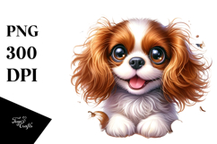 Cute Cavalier King Charles Spaniel PNG Product Image 1