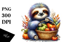 Colorful Autumn Vegetables Basket | Sublimation | Clipart Product Image 3