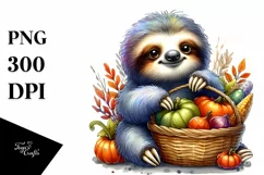 Colorful Autumn Vegetables Basket | Sublimation | Clipart Product Image 3