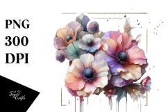Colorful Diamond Anemone PNG Product Image 1
