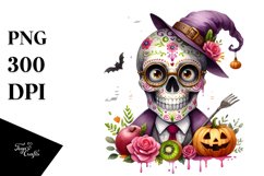 Funny Halloween Skull | Sublimation Clipart Product Image 3