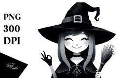 Simple Gothic Witch PNG Product Image 1