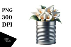 Shiny Can with Calla Lily Product Image 1