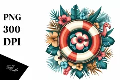 Vintage Beachbuoy, Tropical | Sublimation | Clipart Product Image 3