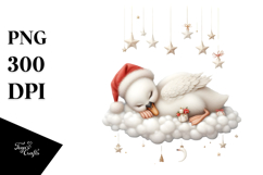 Sleeping Baby Swan for Christmas | Clipart Product Image 1