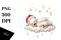 Sleeping Baby Swan for Christmas | Clipart Product Image 1