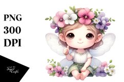 Colorful Fairy Sitting Thumbs Up | Clipart Product Image 3