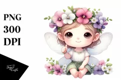 Colorful Fairy Sitting Thumbs Up | Clipart Product Image 3