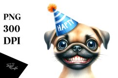 Funny Dog Party Hat Clipart Product Image 3