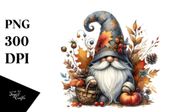 Detailed Autumn Gnome, Transparent PNG Product Image 1