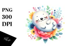 Cute Baby White Seal Animal Clipart Product Image 3
