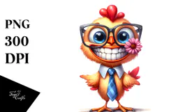 Colorful Hummingbird Chicken Clipart Product Image 1
