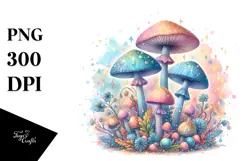 Shiny Magical Mushroom, Transparent PNG Product Image 1