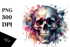 Skull Made of Splashes PNG Product Image 1