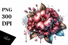 Detailed Glossy Impatiens | Sublimation Clipart Product Image 1