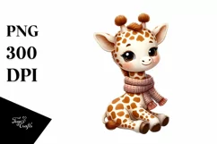 cute Baby Giraffe, Transparent PNG Product Image 3