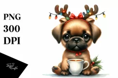 Expressive Baby Mastiff Watercolor PNG Product Image 3