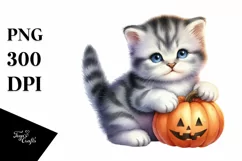 Cute Baby Kitten - Halloween PNG Product Image 1