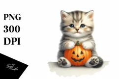 Cute Baby Kitten - Halloween PNG Product Image 1