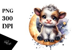 Smiling Baby Highland Cow | Moon Splash Product Image 3