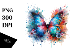 Colorful Butterfly Splashes PNG Product Image 1