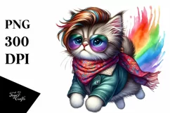 Cute Baby Cat Jumping PNG Product Image 3