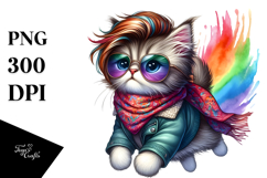 Cute Baby Cat Jumping PNG Product Image 1