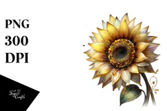 Sunflower Watercolor Splash PNG Product Image 1