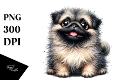 Watercolor Cute Pug, Transparent PNG Product Image 1