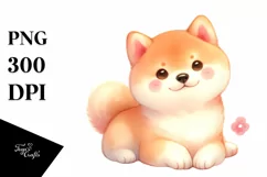 Pastel Shiba Inu Watercolor Product Image 1