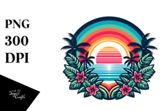 Retro Rainbow Sunset Tumbler Product Image 1
