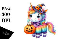 Cute Baby Unicorn Halloween Clipart Product Image 1