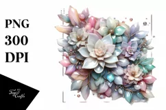 Abstract Pastel Gardenia PNG Product Image 1