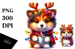 Extremely Expressive Baby Collie PNG Product Image 3