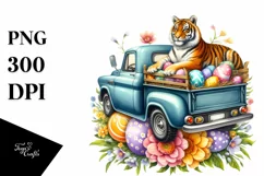 Easter Tiger Clipart |T-shirt, Mug PNG Product Image 8