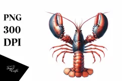 Colorful Lobster Watercolor Clipart Product Image 1