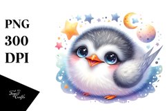 Colorful Baby Arctic Tern Moon Stars Product Image 1