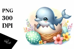 Colorful Smiling Baby Dolphin | Clipart Product Image 3