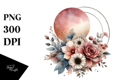 Boho Flower Made of Flowers PNG Product Image 1