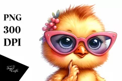 Funny Baby Pony Chick Sunglasses | Sublimation | Clipart Product Image 1