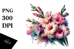 splendid Gladiolus, Colorful PNG Product Image 1