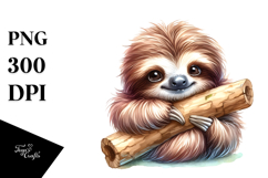 Adorned Baby Sloth PNG Product Image 1