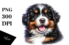 Happy Bernese Mountain Dog Baby PNG Product Image 1