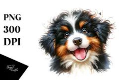 Happy Bernese Mountain Dog Baby PNG Product Image 1