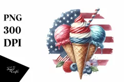 Vintage Ice Cream Watercolor Clipart Product Image 3