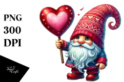 Detailed Gnome with Heart Sign PNG Product Image 1