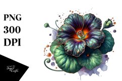 Detailed Glossy Nasturtium | Sublimation Clipart Product Image 1