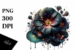 Detailed Glossy Nasturtium | Sublimation Clipart Product Image 3