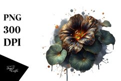 Detailed Glossy Nasturtium | Sublimation Clipart Product Image 3